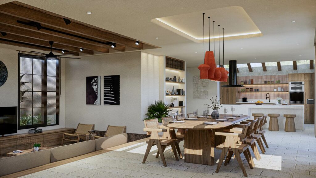nila residence 3D dining area